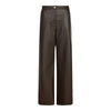 Neo Noir, Pinur Faux Leather Pants, Dark brown