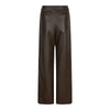 Neo Noir, Pinur Faux Leather Pants, Dark brown