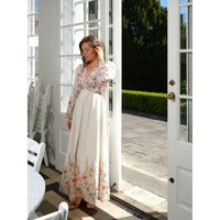 Neo Noir, Silfi Flower Print Dress, Creme-Neo Noir-Minlillebutik.dk