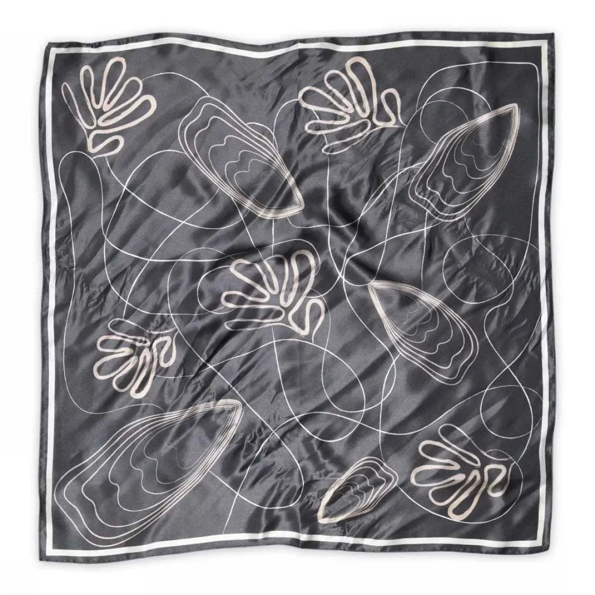 MPdenmark, Sneaky Fox, Melody Silk Scarf, Pavement-MP Strømper-Minlillebutik.dk