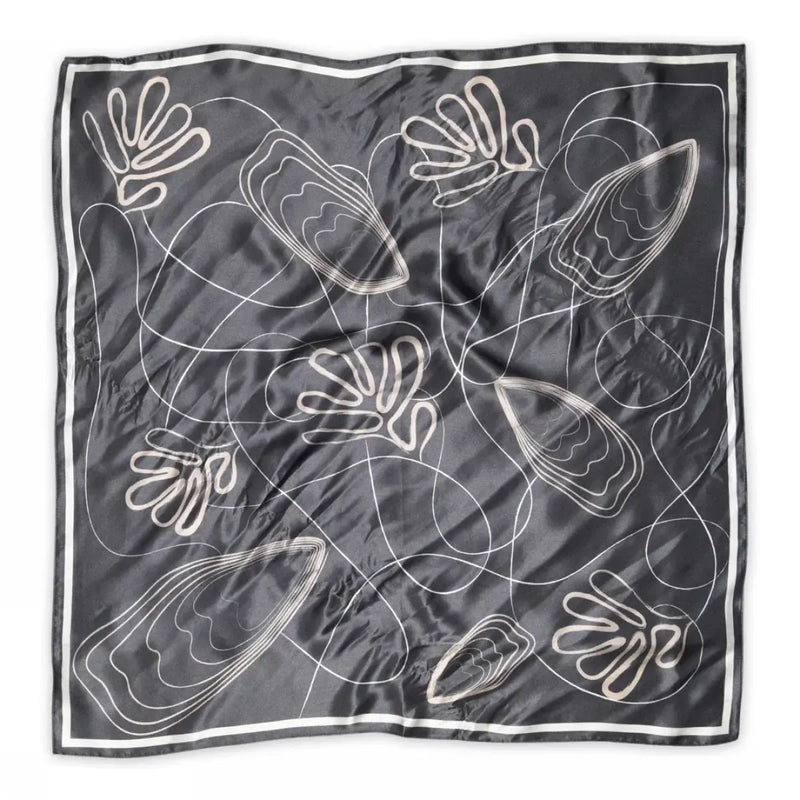 MPdenmark, Sneaky Fox, Melody Silk Scarf, Pavement-MP Strømper-Minlillebutik.dk