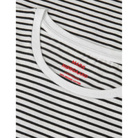Mads Nørgaard, Fine Jersey Stripe Teasy Tee FAV, White/Black-Mads Nørgaard - Dame-Minlillebutik.dk