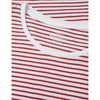 Mads Nørgaard, Fine Jersey Stripe Teasy Tee FAV, Brilliant White/Winery-Mads Nørgaard - Dame-Minlillebutik.dk