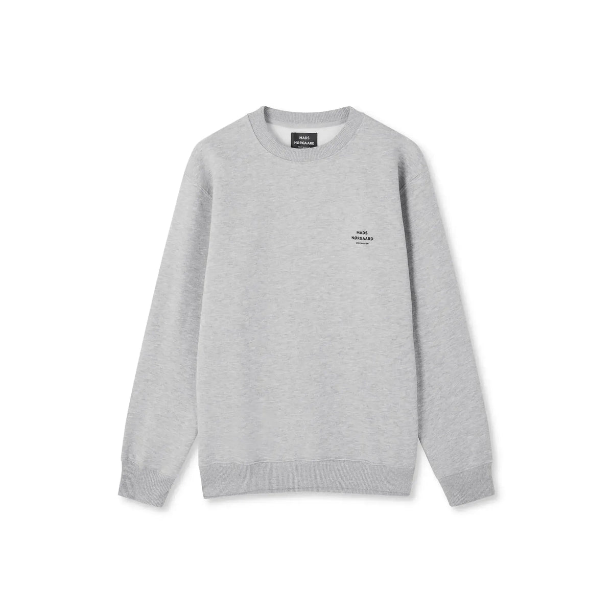 Mads Nørgaard, Standard Crew Logo Sweat, Grey Melange-Mads Nørgaard - Herre-Minlillebutik.dk