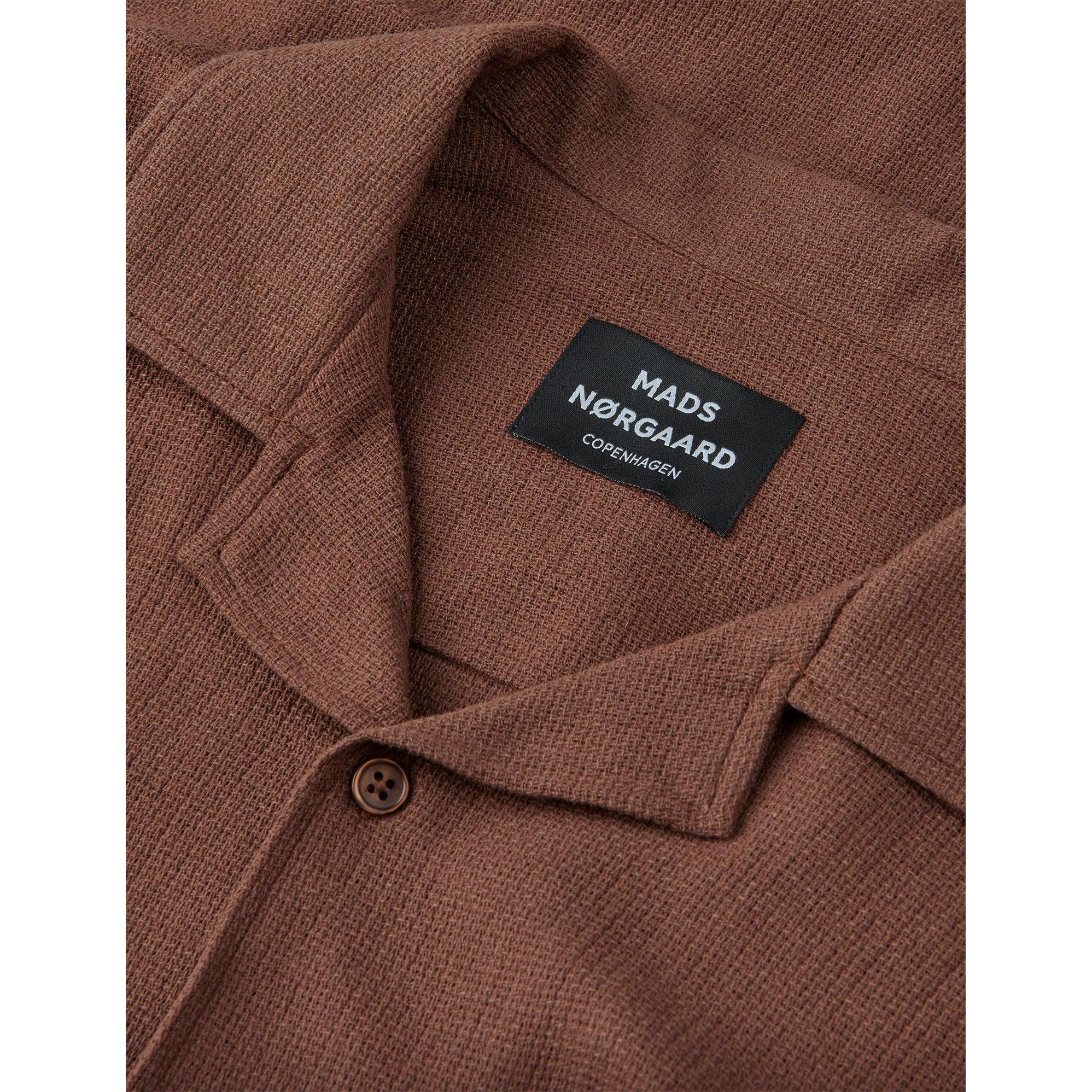 Mads Nørgaard, Texture Kenji Shirt SS, Chicory Coffee-Mads Nørgaard - Herre-Minlillebutik.dk