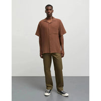 Mads Nørgaard, Texture Kenji Shirt SS, Chicory Coffee-Mads Nørgaard - Herre-Minlillebutik.dk