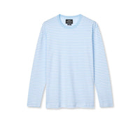 Mads Nørgaard, Duo Rib Tobias Tee LS, Ballad Blue/Brilliant White-Mads Nørgaard - Herre-Minlillebutik.dk
