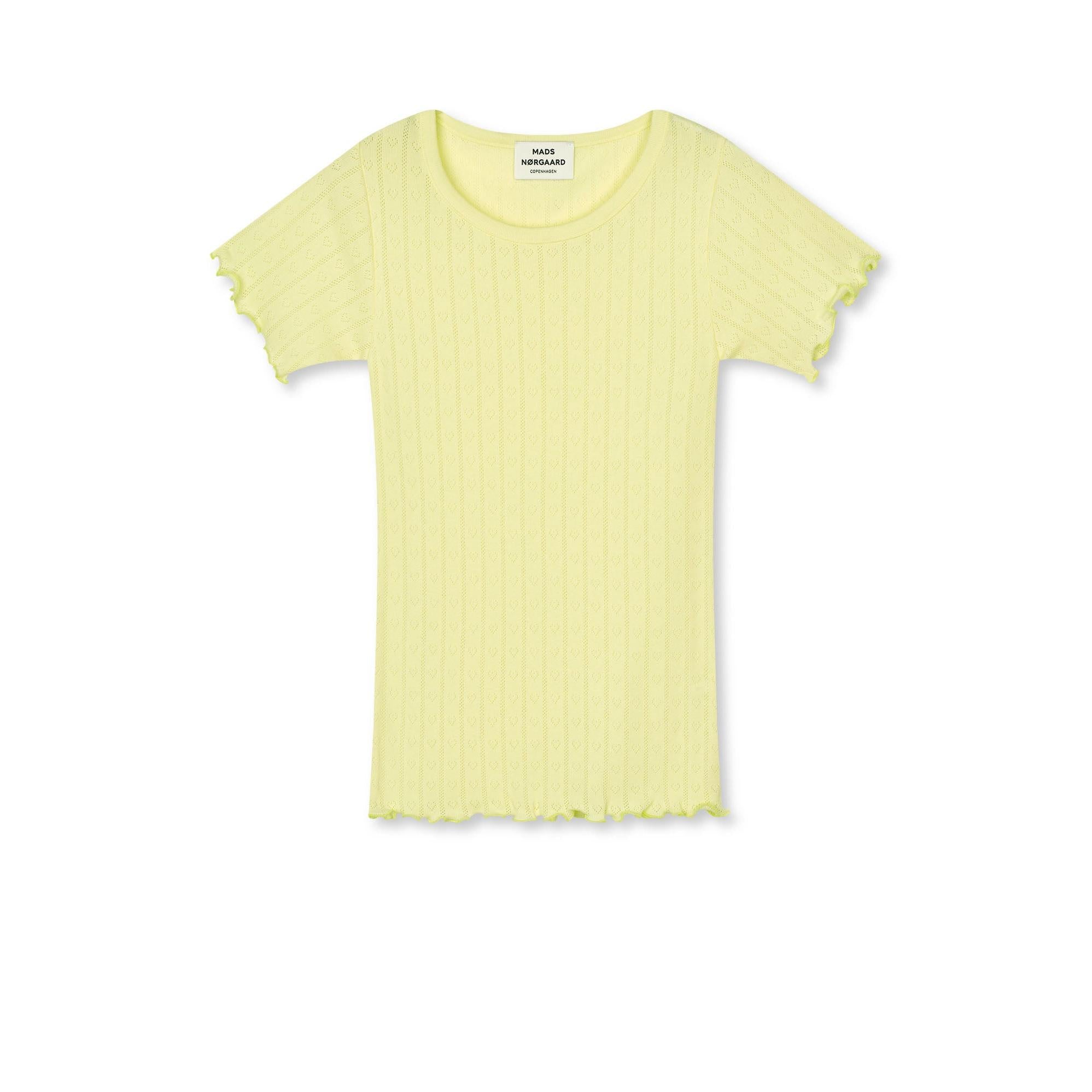 Mads Nørgaard, Pointella Trixy Tee, Tender Yellow-Mads Nørgaard - Dame-Minlillebutik.dk