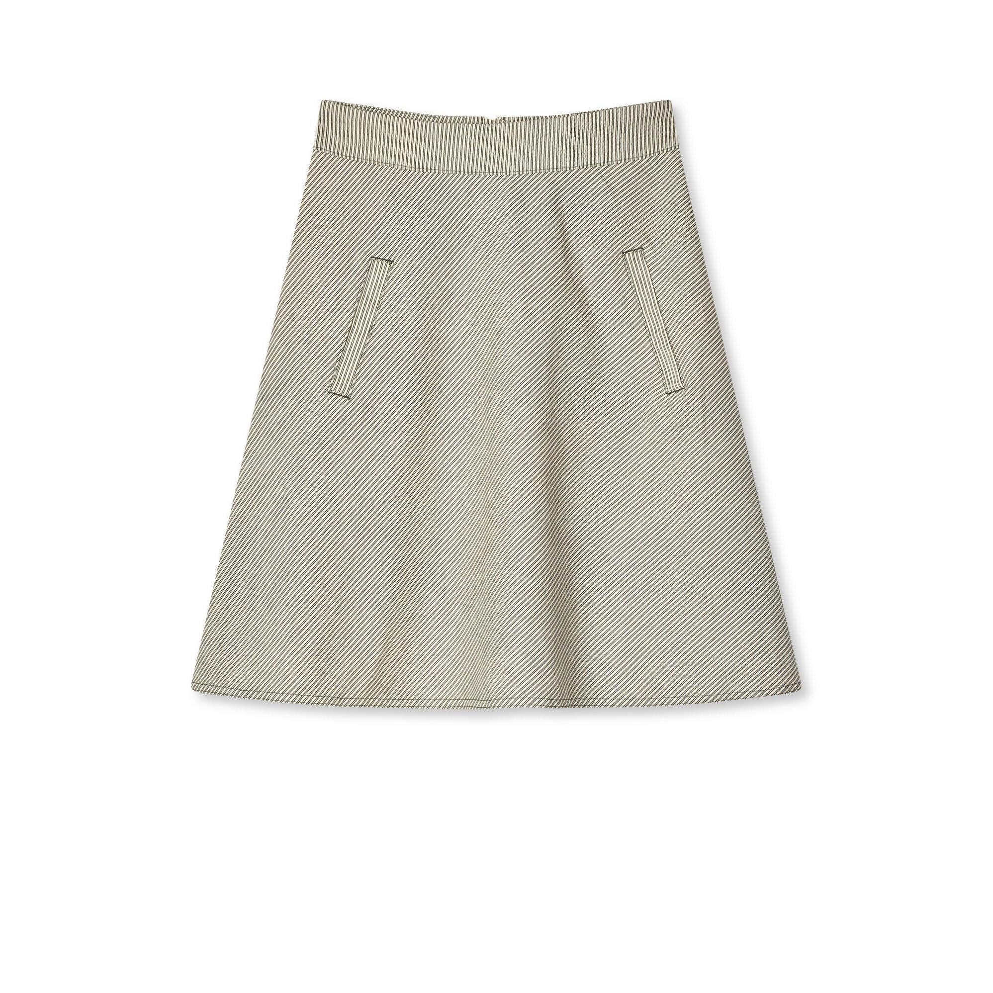Mads Nørgaard, Bromi Stelly Skirt, Four Leaf Clover/Whitecap Grey-Mads Nørgaard - Dame-Minlillebutik.dk