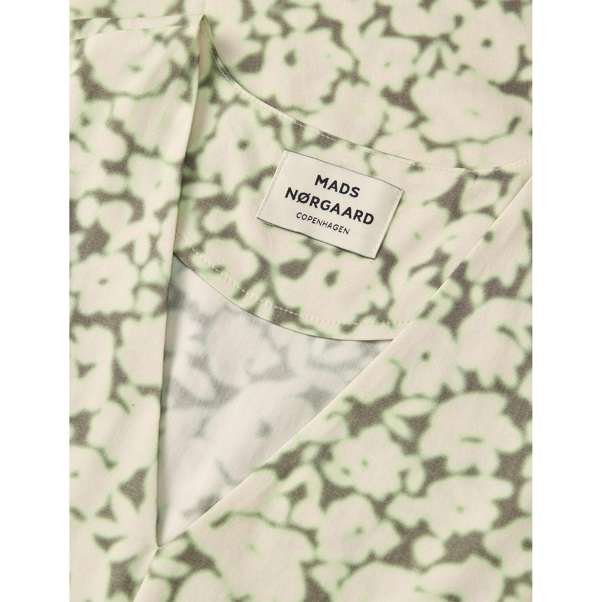 Mads Nørgaard, Poplinea Emsa AOP Dress, Shadow Lime Flower-Mads Nørgaard - Dame-Minlillebutik.dk