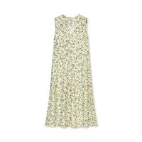Mads Nørgaard, Poplinea Emsa AOP Dress, Shadow Lime Flower-Mads Nørgaard - Dame-Minlillebutik.dk