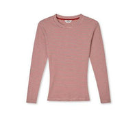 Mads Nørgaard, 2x2 Cotton Stribe Tuba Tee LS, Winery/Vanilla Ice-Mads Nørgaard - Dame-Minlillebutik.dk