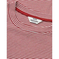 Mads Nørgaard, 2x2 Cotton Stribe Tuba Tee LS, Winery/Vanilla Ice-Mads Nørgaard - Dame-Minlillebutik.dk