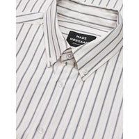 Mads Nørgaard, Cotton Oxford Sune Stripe Shirt, White/Parsian Night/Rain-Mads Nørgaard - Herre-Minlillebutik.dk