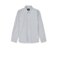 Mads Nørgaard, Cotton Oxford Sune Stripe Shirt BD FAV, Bright Cobalt-Mads Nørgaard - Herre-Minlillebutik.dk