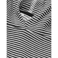 Mads Nørgaard, Stripe Tilla Hood, Black/Vanilla Ice-Mads Nørgaard - Dame-Minlillebutik.dk