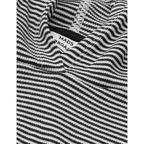 Mads Nørgaard, Stripe Tilla Hood, Black/Vanilla Ice-Mads Nørgaard - Dame-Minlillebutik.dk