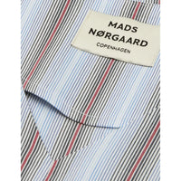 Mads Nørgaard, Poplinda Esme Dress, Shadow Pinstripe/Winery-Mads Nørgaard - Dame-Minlillebutik.dk