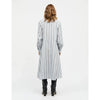 Mads Nørgaard, Poplinda Esme Dress, Shadow Pinstripe/Winery-Mads Nørgaard - Dame-Minlillebutik.dk