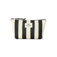 Mads Nørgaard, Knit Stripe Hof Make-Up Bag, Black-Mads Nørgaard - Dame-Minlillebutik.dk