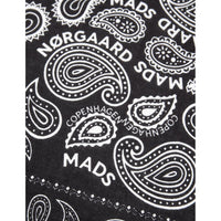 Mads Nørgaard, Soft Cotton Paisley Scarf Solid, Black-Mads Nørgaard - Dame-Minlillebutik.dk