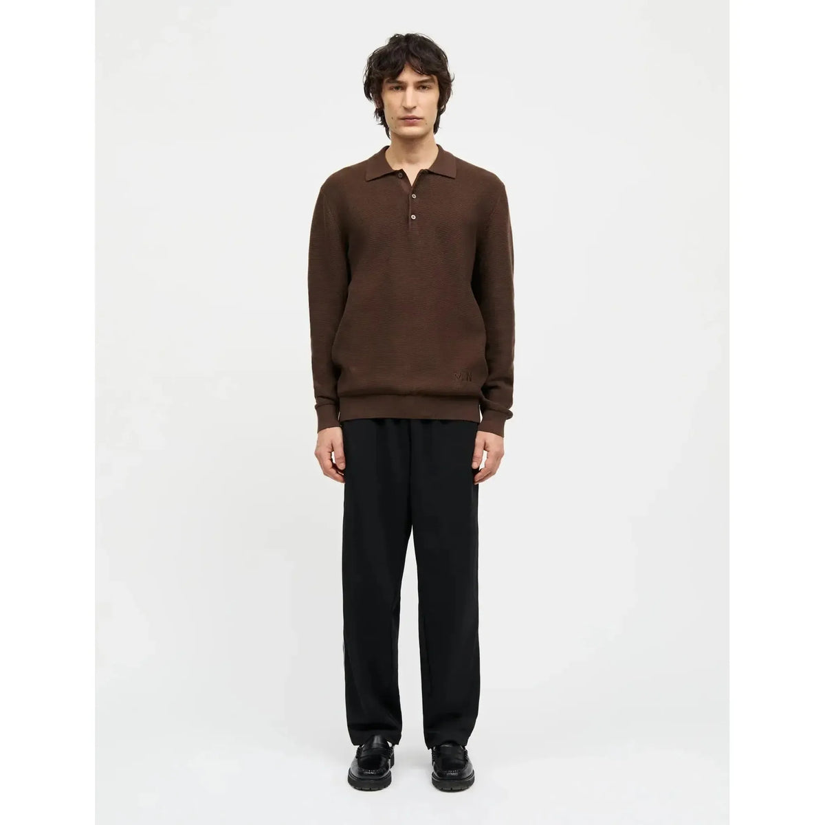 Mads Nørgaard, Light Terry Polo Sweat, Demitasse-Mads Nørgaard - Herre-Minlillebutik.dk