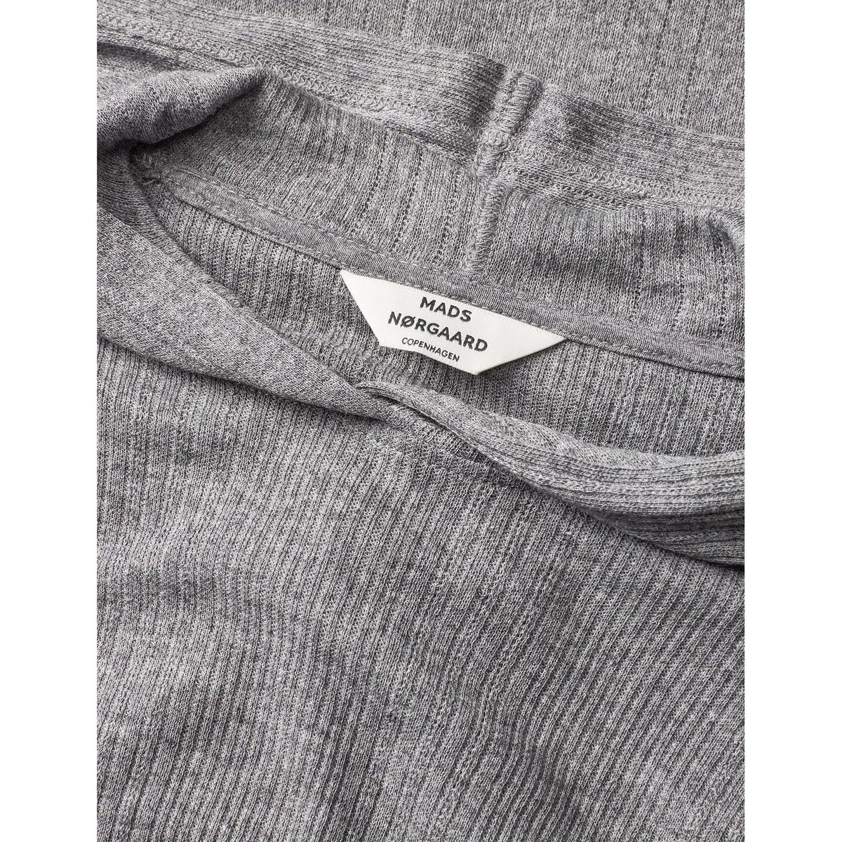 Mads Nørgaard, Point Wool Tilla Hood, Grey Melange-Mads Nørgaard - Dame-Minlillebutik.dk