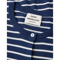 Mads Nørgaard, Fine Merino Charlot Stripe Cardigan, Parisian Night/Vanilla Ice-Mads Nørgaard - Dame-Minlillebutik.dk