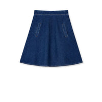 Mads Nørgaard, Luke Denim Stelly Skirt, Mid Blue Denim-Mads Nørgaard - Dame-Minlillebutik.dk