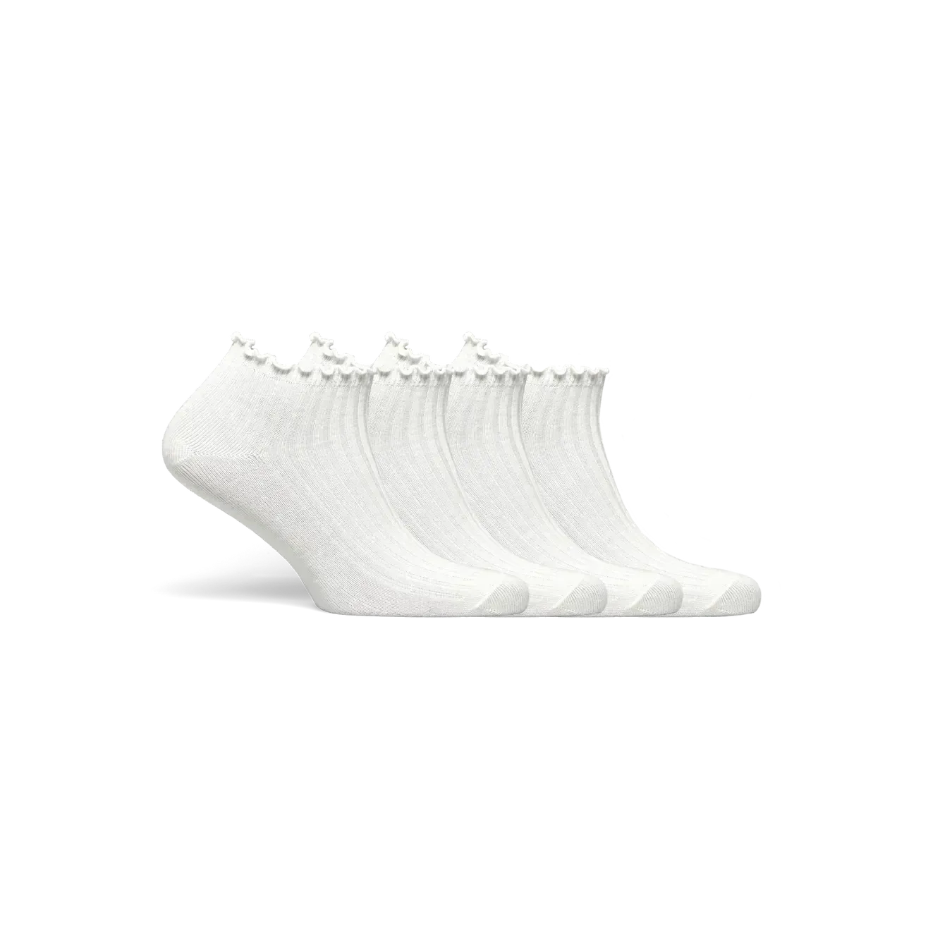 Rosemunde, RHSisse Footie Socks, 4-pack, Hvid-Rosemunde-Minlillebutik.dk