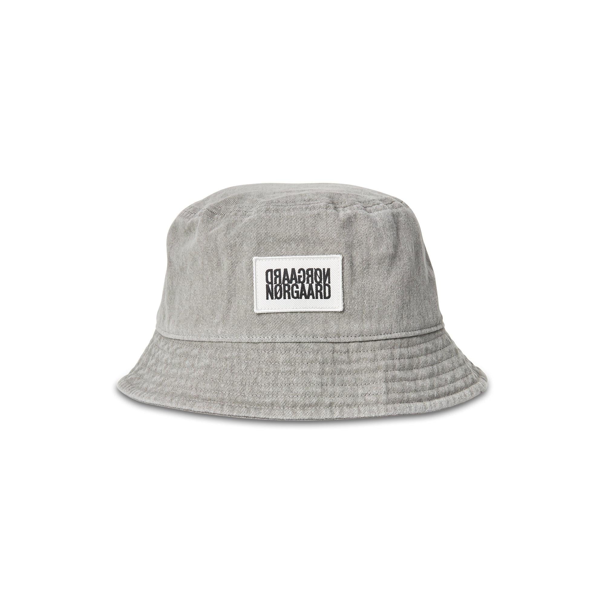 Mads Nørgaard, Washed Cotton Twill Bucket Hat, Grey Melange-Mads Nørgaard - Dame-Minlillebutik.dk