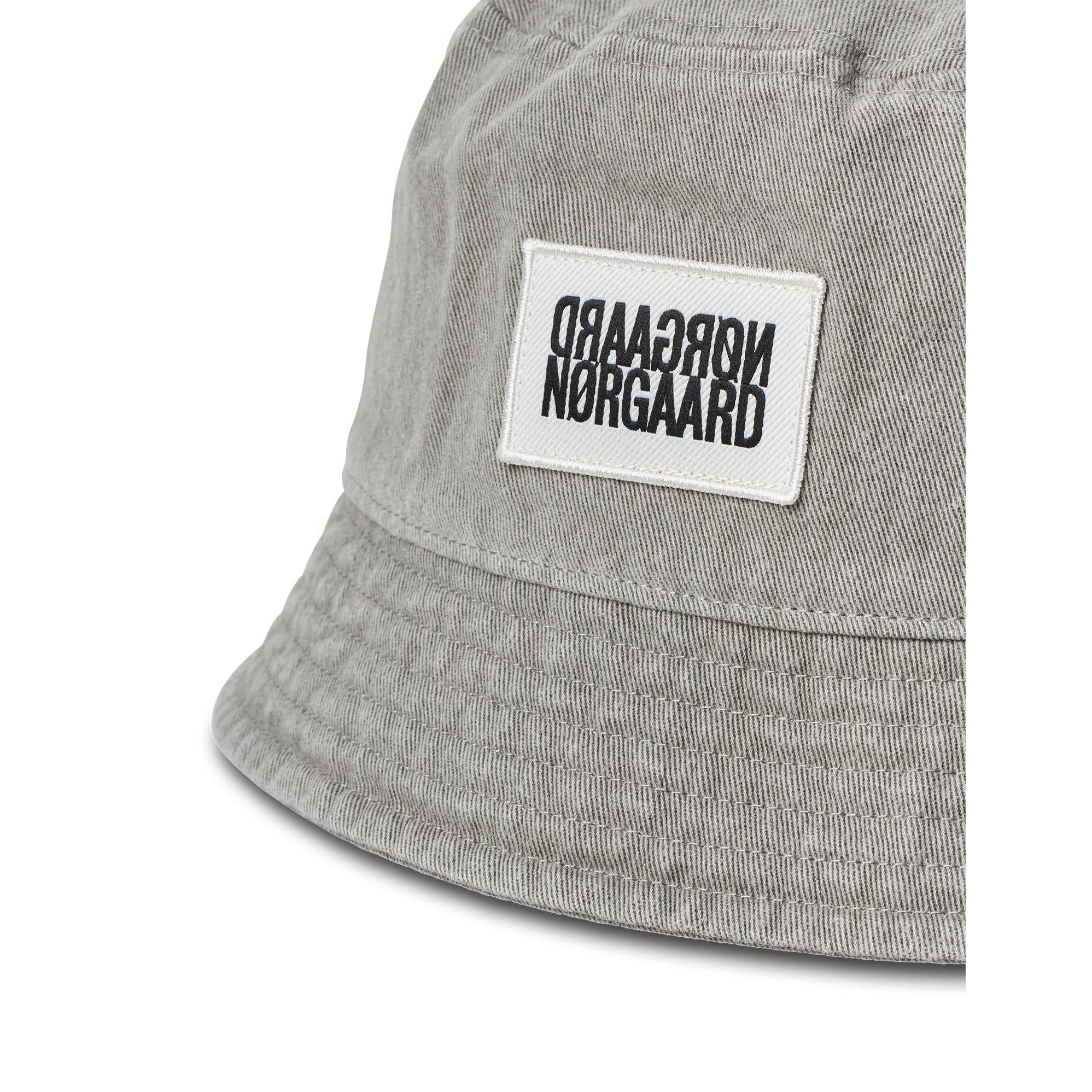 Mads Nørgaard, Washed Cotton Twill Bucket Hat, Grey Melange-Mads Nørgaard - Dame-Minlillebutik.dk