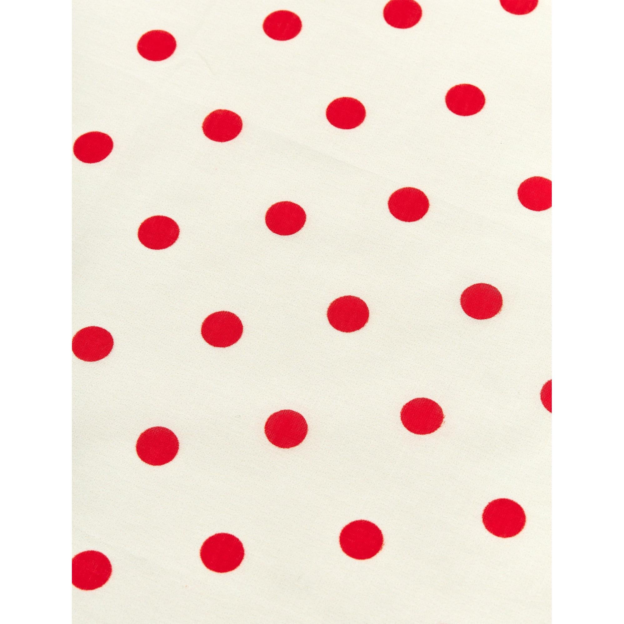 Mads Nørgaard, Soft Cotton Self Dot Scarf, Dot AOP/Fiery Red-Mads Nørgaard - Dame-Minlillebutik.dk
