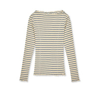 Mads Nørgaard, 2x2 Cotton Stripe Siri Top, Vanilla Ice/Sky Captain/Zinnia-Mads Nørgaard - Dame-Minlillebutik.dk