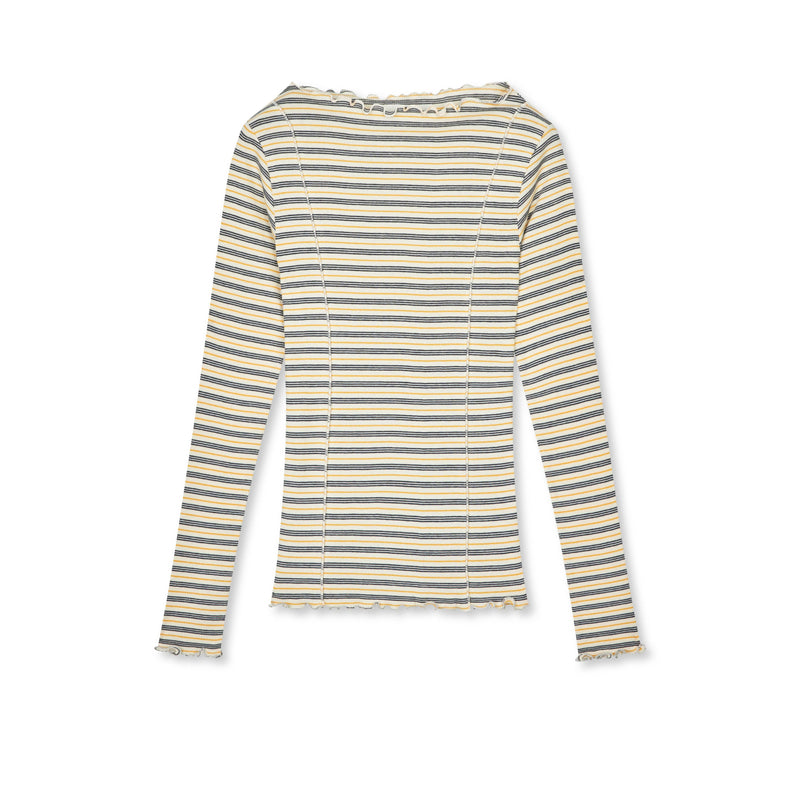 Mads Nørgaard, 2x2 Cotton Stripe Siri Top, Vanilla Ice/Sky Captain/Zinnia-Mads Nørgaard - Dame-Minlillebutik.dk