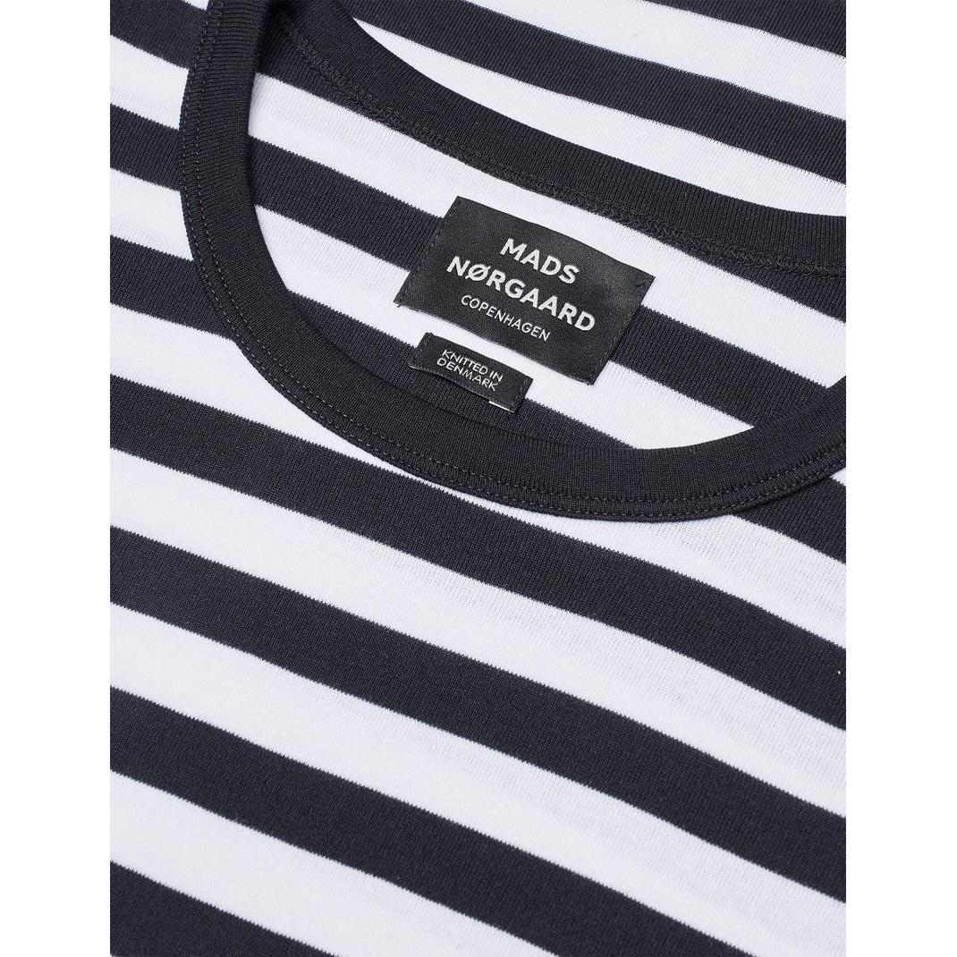 Mads Nørgaard, Midi Rib Tobias Tee, Black/White-Mads Nørgaard - Herre-Minlillebutik.dk