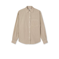 Mads Nørgaard, Crispy Poplin Carol Shirt, Plaza Taupe-Mads Nørgaard - Dame-Minlillebutik.dk