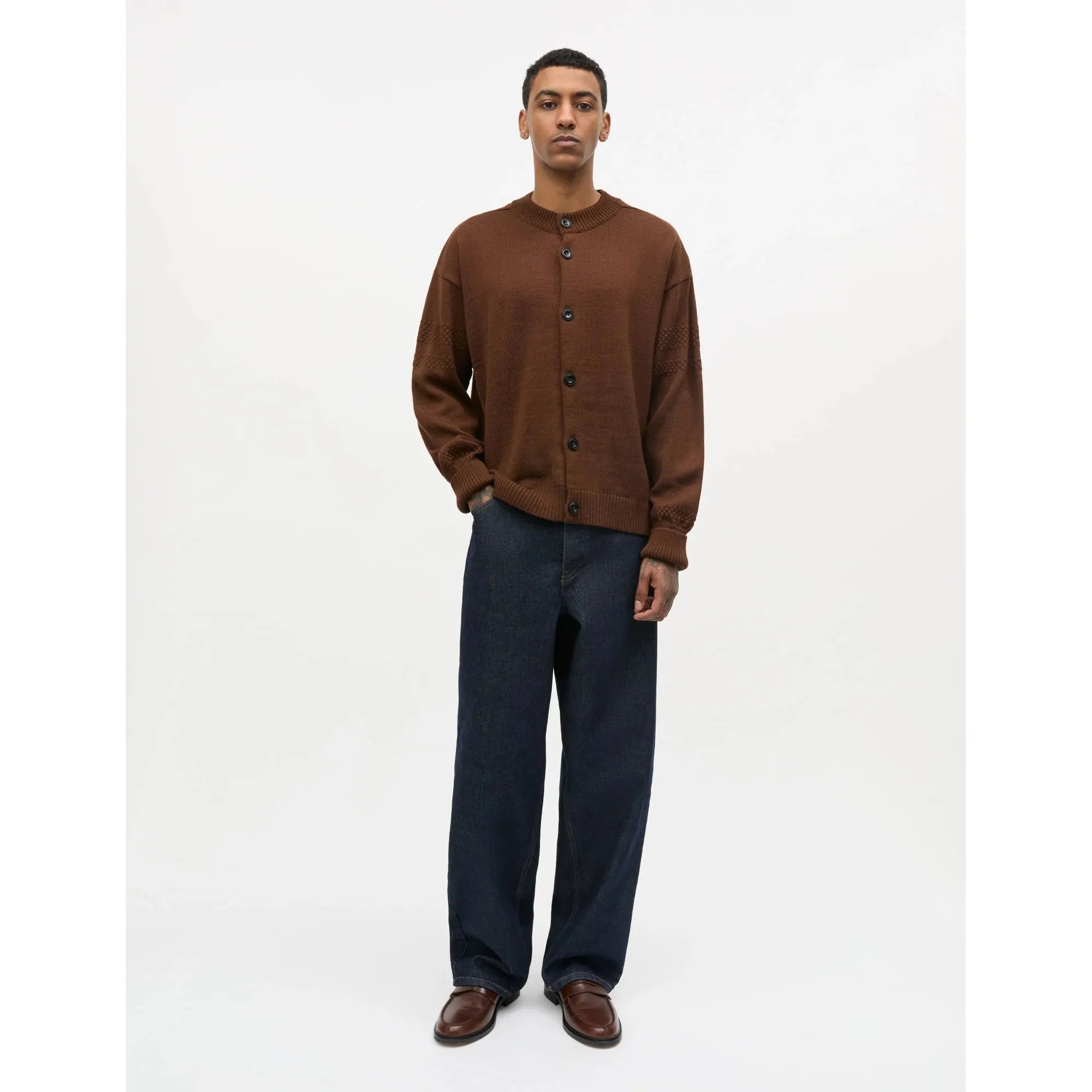 Mads Nørgaard, Wool Kjeld Cardigan Knit, Cocoa