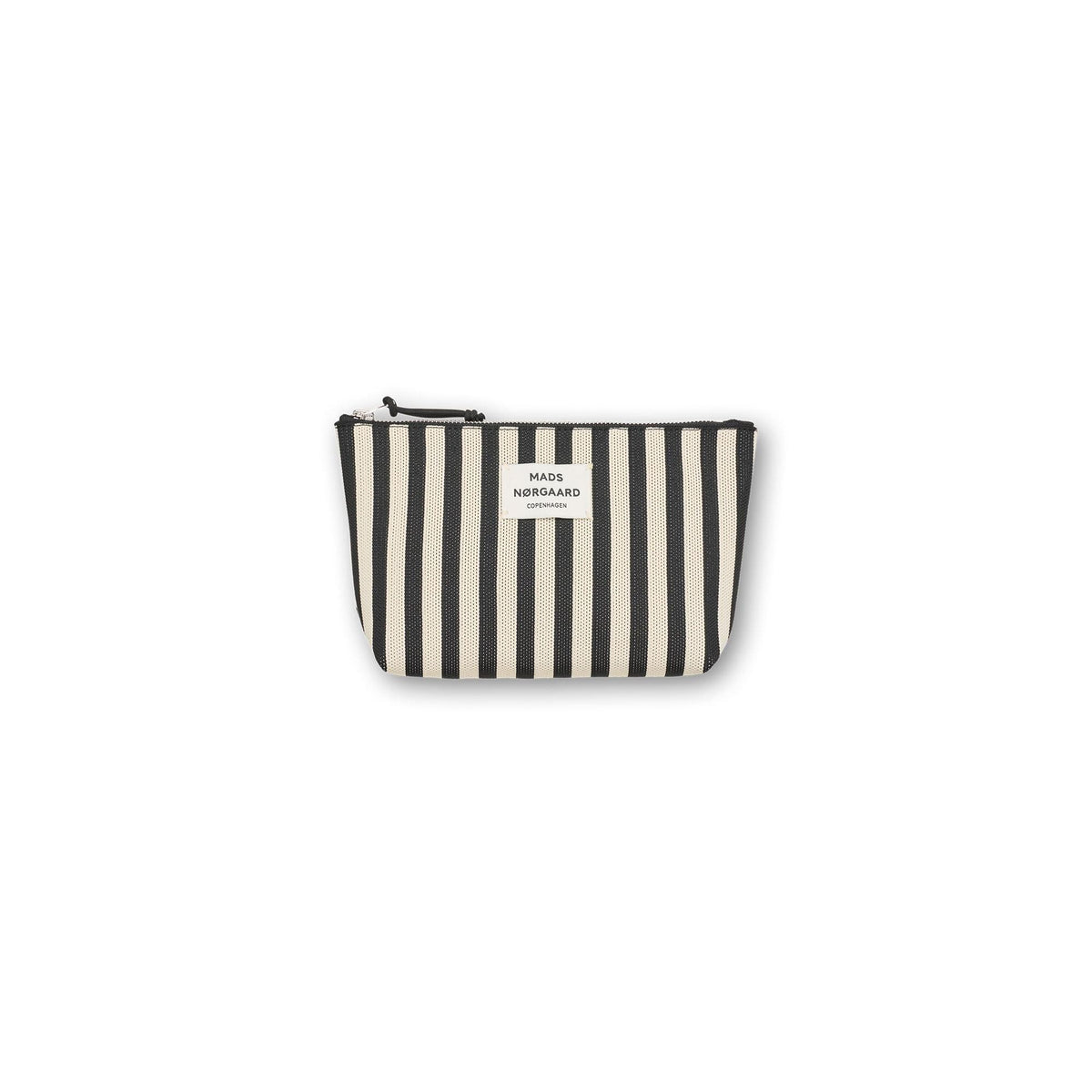 Mads Nørgaard Knit Stripe Hof Make-Up Bag, Black/White