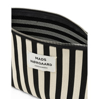 Mads Nørgaard Knit Stripe Hof Make-Up Bag, Black/White