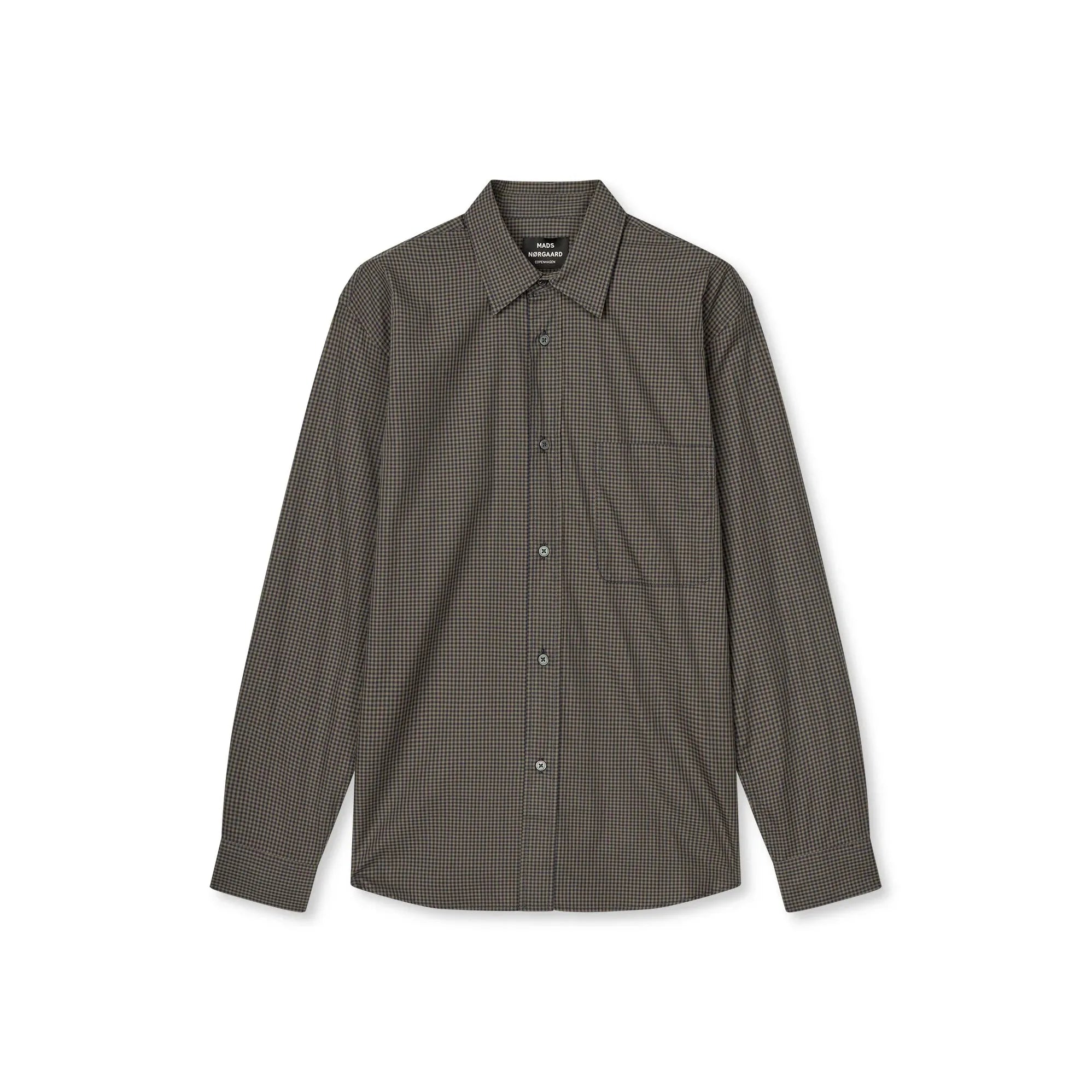 Mads Nørgaard, Cotton Soft Marcel Shirt, Sky Captain/Tarmac