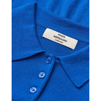 Mads Nørgaard, Fine Merino Rosa Polo Knit, Lapis Blue