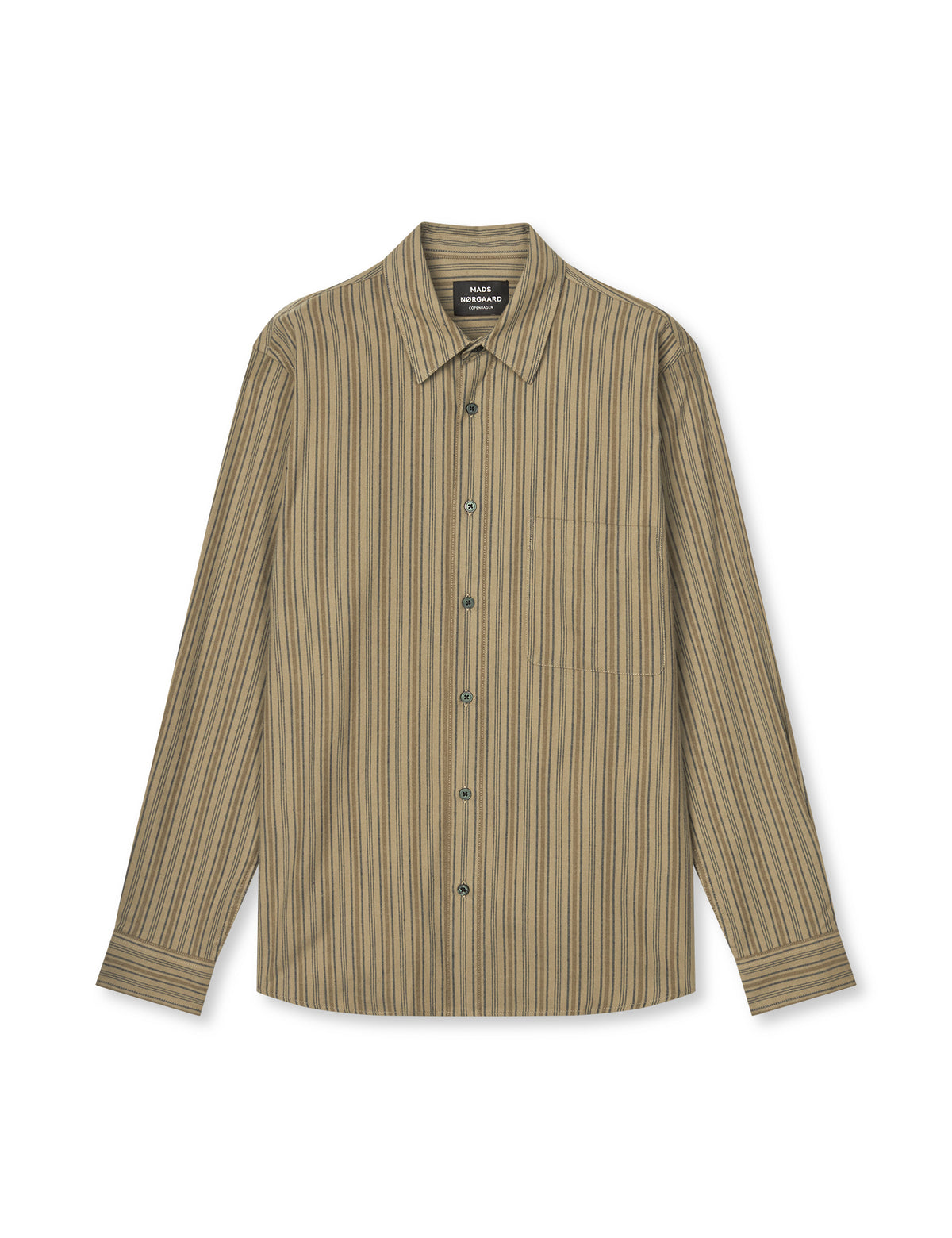 Mads Nørgaard Flannel Stripe Sune Shirt, Overland Trek