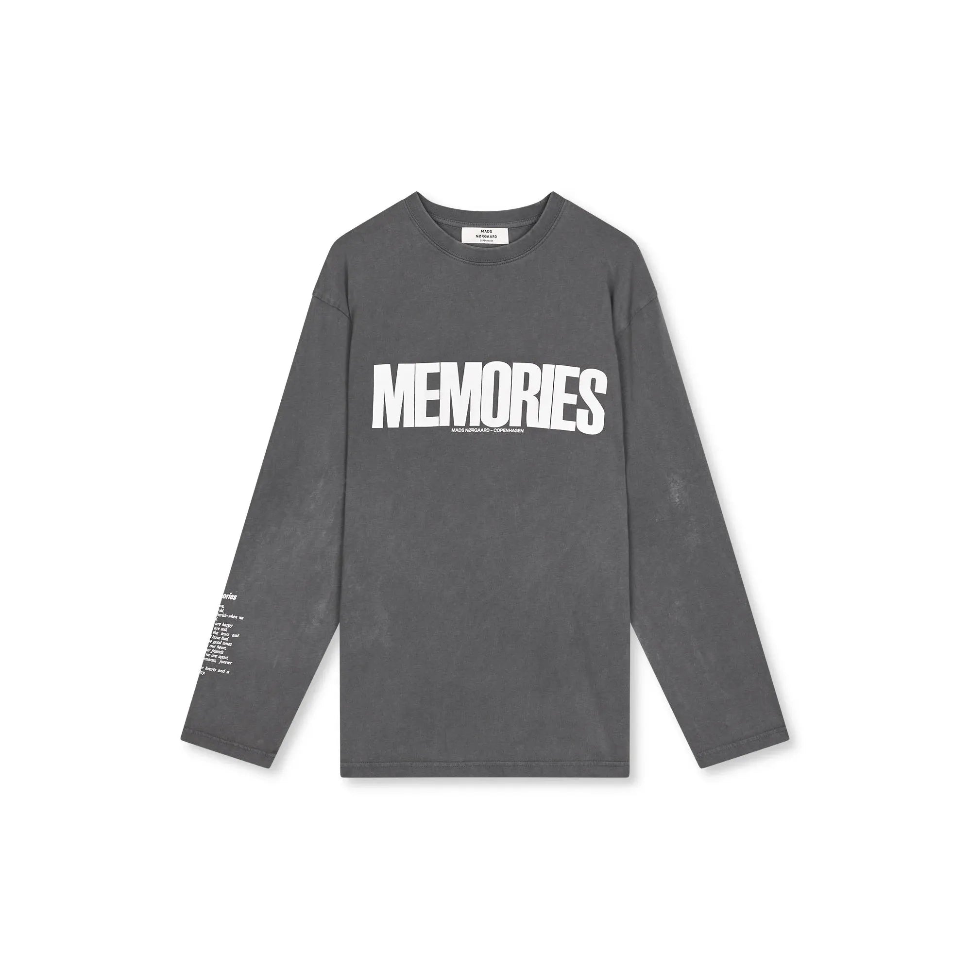 Mads Nørgaard, Cotton Jersey Jerry Tee LS, Washed Black