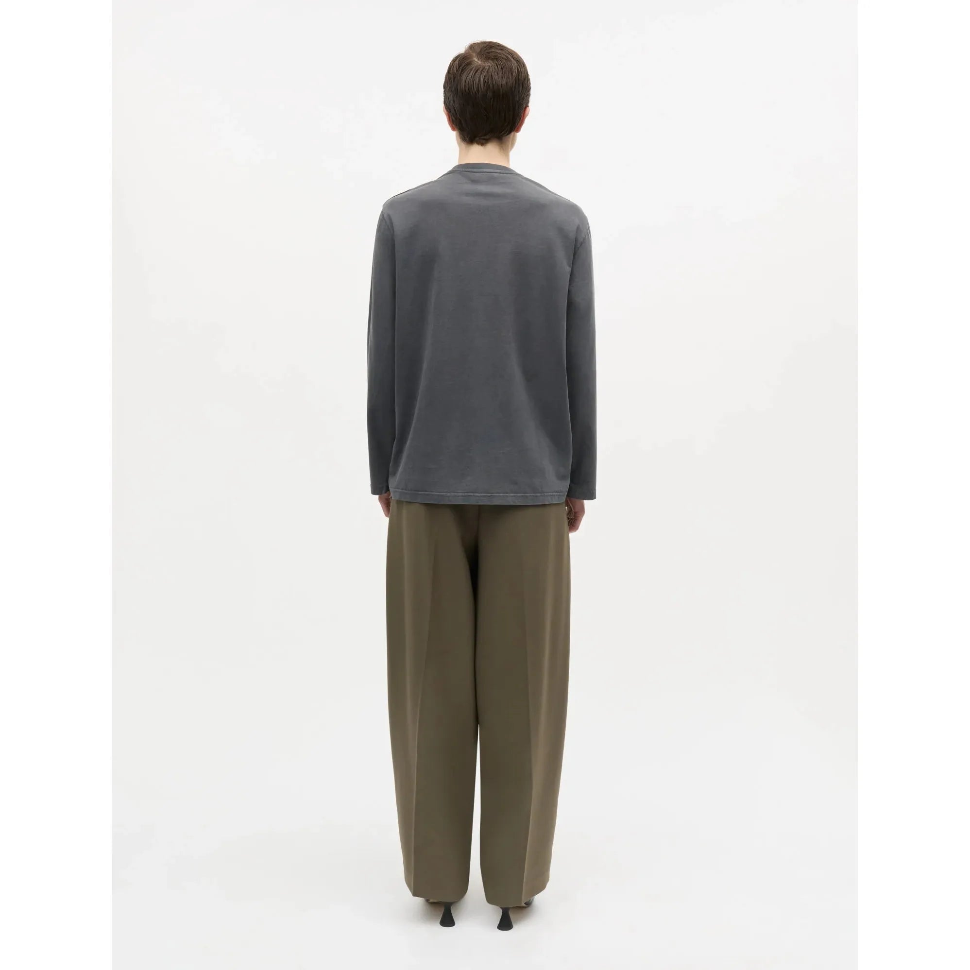 Mads Nørgaard, Cotton Jersey Jerry Tee LS, Washed Black
