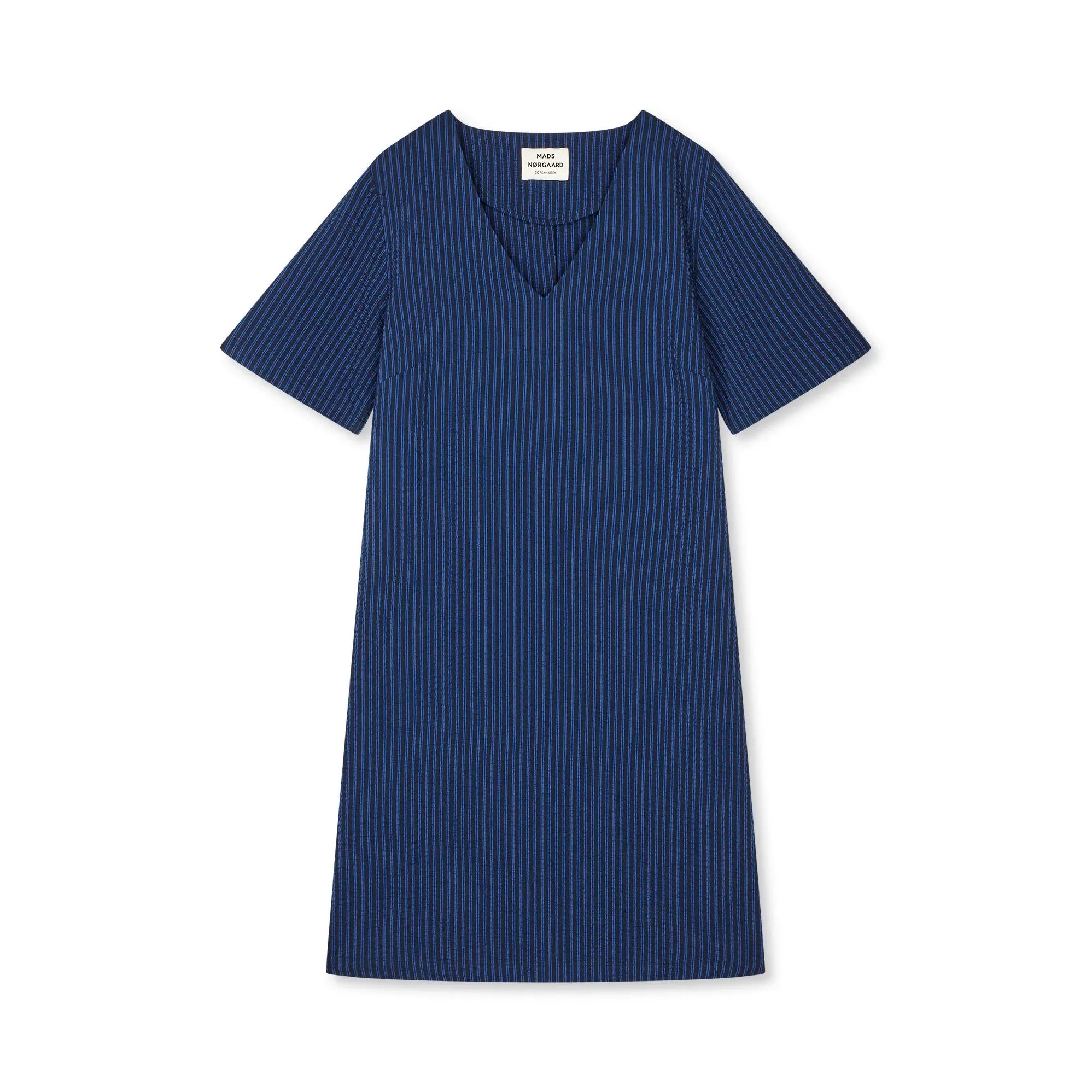 Mads Nørgaard, Soft Crease Ghita Dress, Sky Captain/Lapis Blue