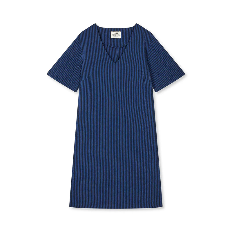 Mads Nørgaard, Soft Crease Ghita Dress, Sky Captain/Lapis Blue-Mads Nørgaard - Dame-Minlillebutik.dk