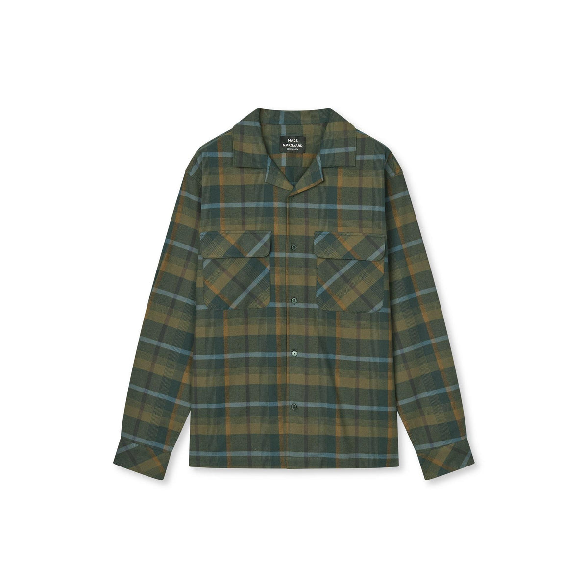 Mads Nørgaard Brushed Flannel Luke Shirt CH, Tarmac Check