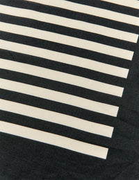 Mads Nørgaard, Soft Cotton Scarf Big, Stripe AOP/Black