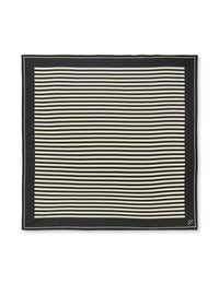 Mads Nørgaard, Soft Cotton Scarf Big, Stripe AOP/Black